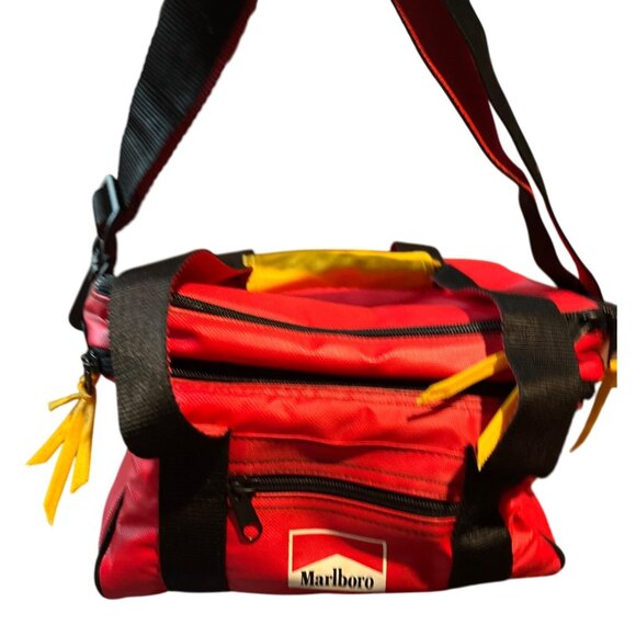 Vintage 1990s Marlboro Soft Sided Insulated Travel Cooler Lunch Bag NEW - Picture 5 of 10